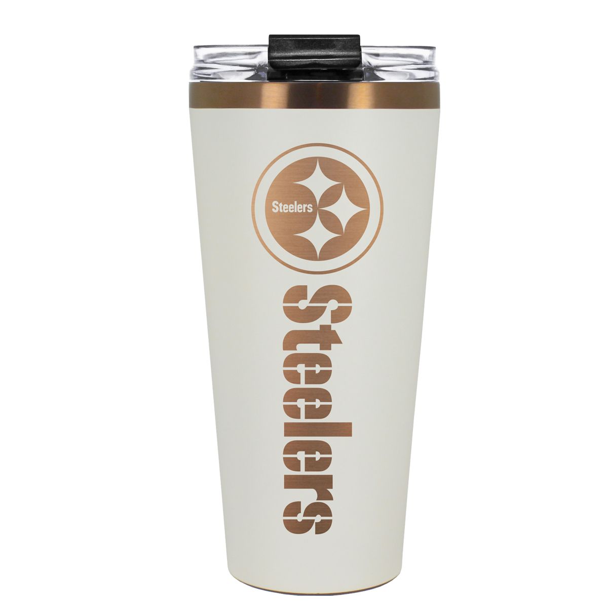 Pittsburgh Steelers 32oz. White Big Slim Copper Logo Tumbler 1 Pittsburgh Steelers 32oz. White Big Slim Copper Logo Tumbler