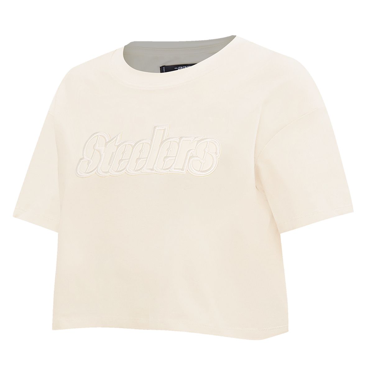 Pittsburgh Steelers Women's Pro Standard Essential Neutral Boxy Crop Short Sleeve T-Shirt