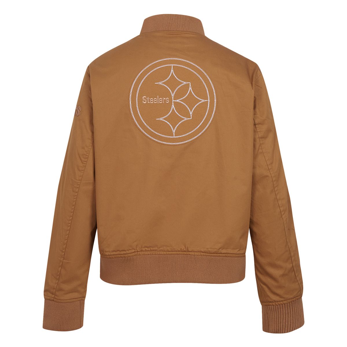 Pittsburgh Steelers Women's Pro Standard Paint The City Twill Bomber Jacket 4 Pittsburgh Steelers Women's Pro Standard Paint The City Twill Bomber Jacket