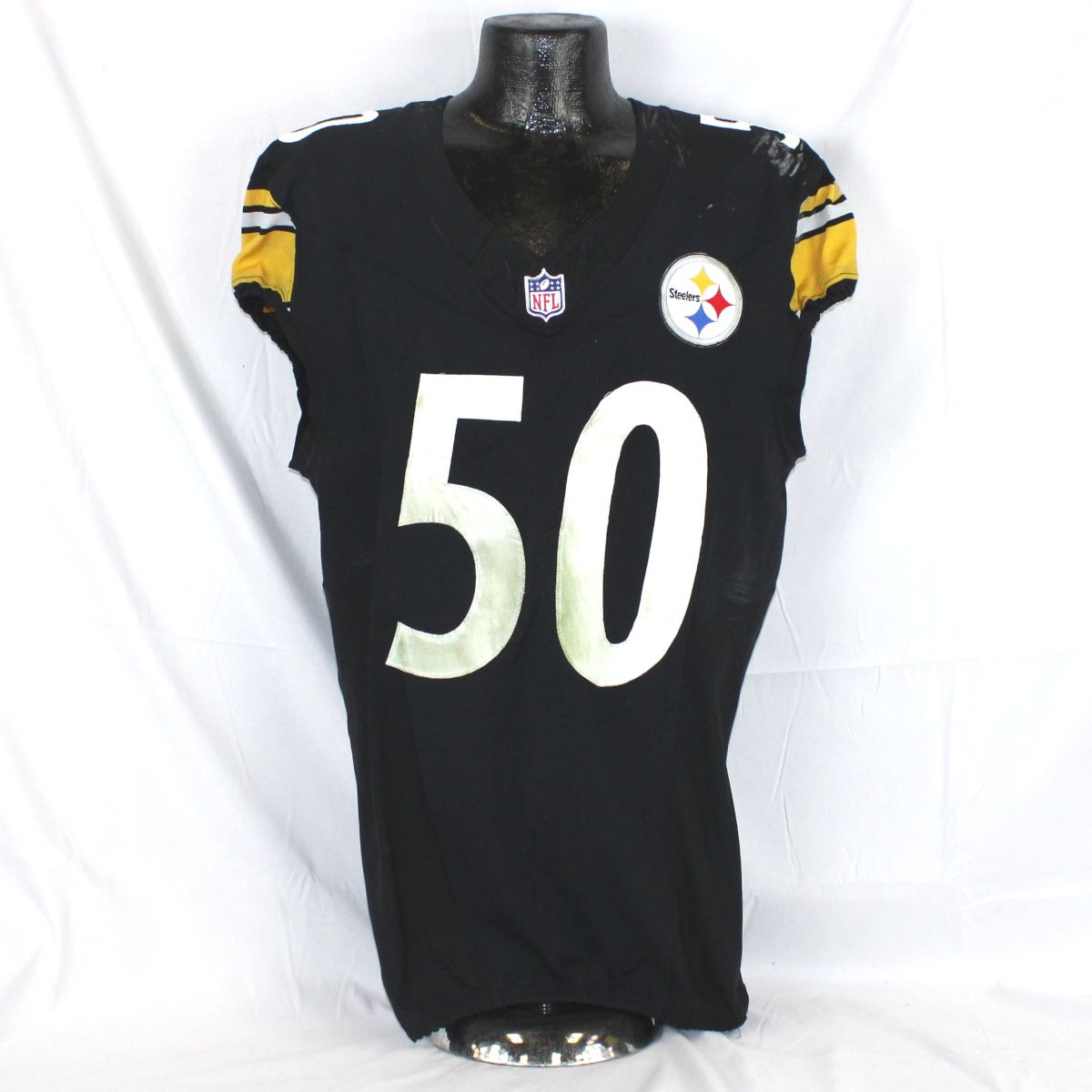 Pittsburgh Steelers #50 Malik Harrison Home Game Used Jersey* vs Indianapolis 2 Pittsburgh Steelers #50 Malik Harrison Home Game Used Jersey* vs Indianapolis