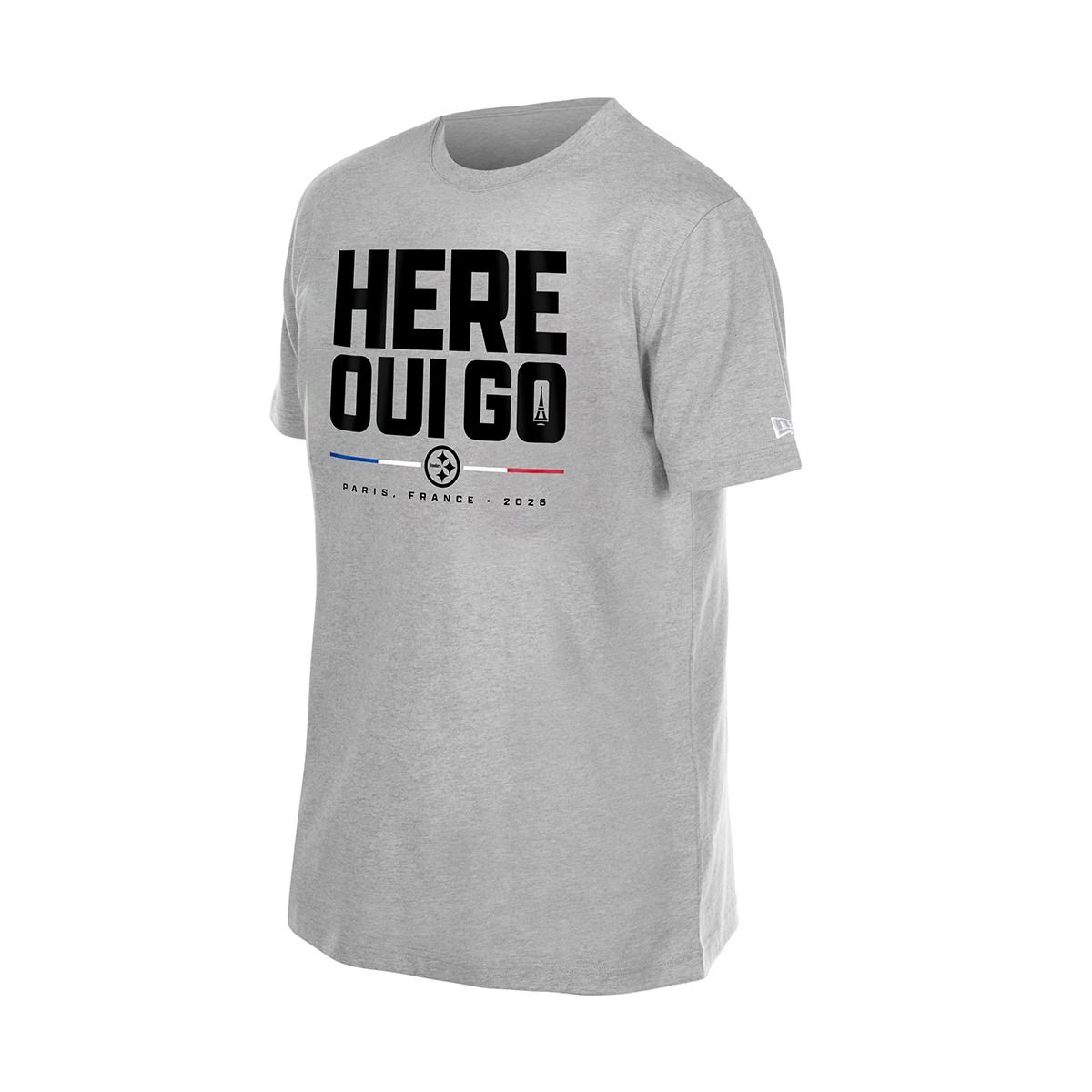 Pittsburgh Steelers Men's New Era Paris Here Oui Go Short Sleeve T-Shirt