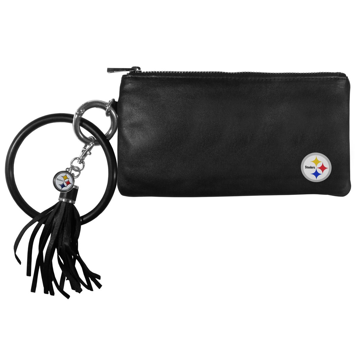 Pittsburgh Steelers Ladies Leather Bracelet Wallet 1 Pittsburgh Steelers Ladies Leather Bracelet Wallet