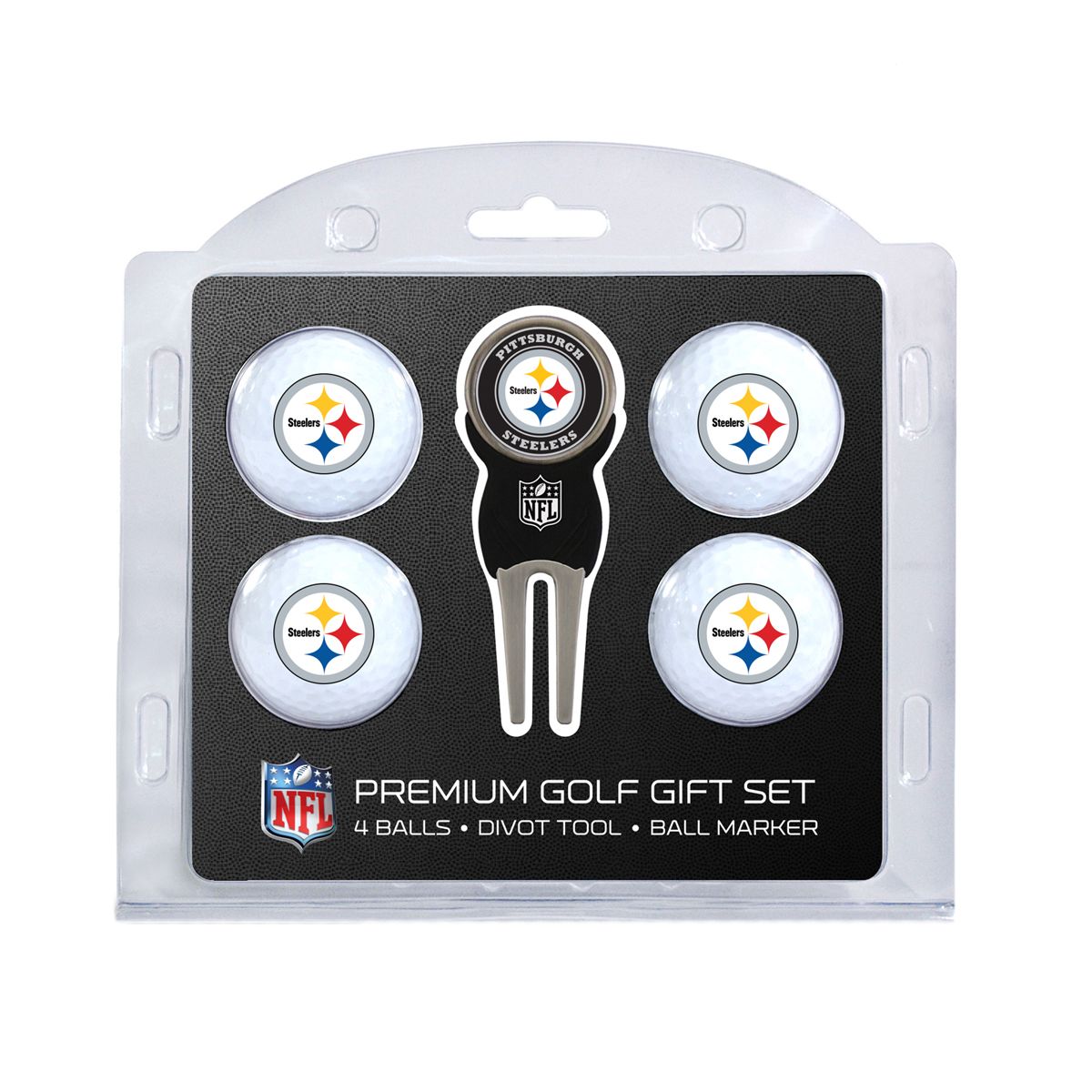 Pittsburgh Steelers 4 Balls & Divot Tool Golf Set