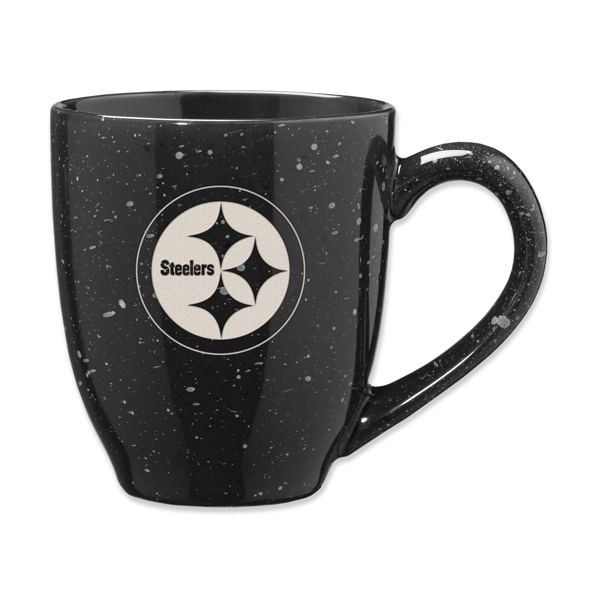 Pittsburgh Steelers 16oz. Black Speckled Ceramic Bistro Mug 2 Pittsburgh Steelers 16oz. Black Speckled Ceramic Bistro Mug