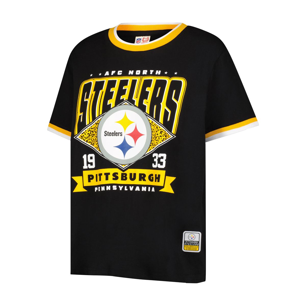 Pittsburgh Steelers Women's Icer Blue Ribbon Short Sleeve T-Shirt 7 Pittsburgh Steelers Women's Icer Blue Ribbon Short Sleeve T-Shirt
