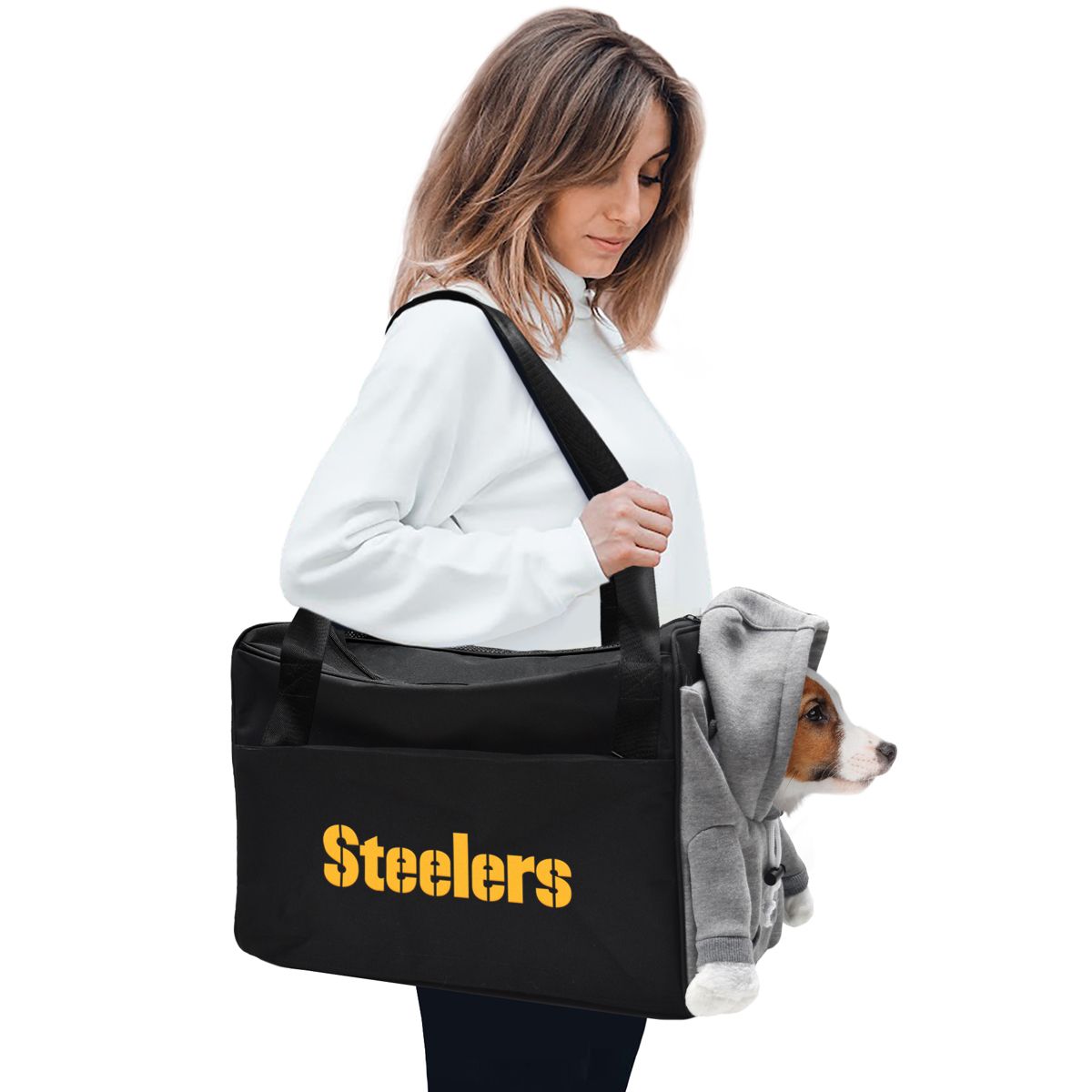 Pittsburgh Steelers Furry Fan Pet Carrier 2 Pittsburgh Steelers Furry Fan Pet Carrier