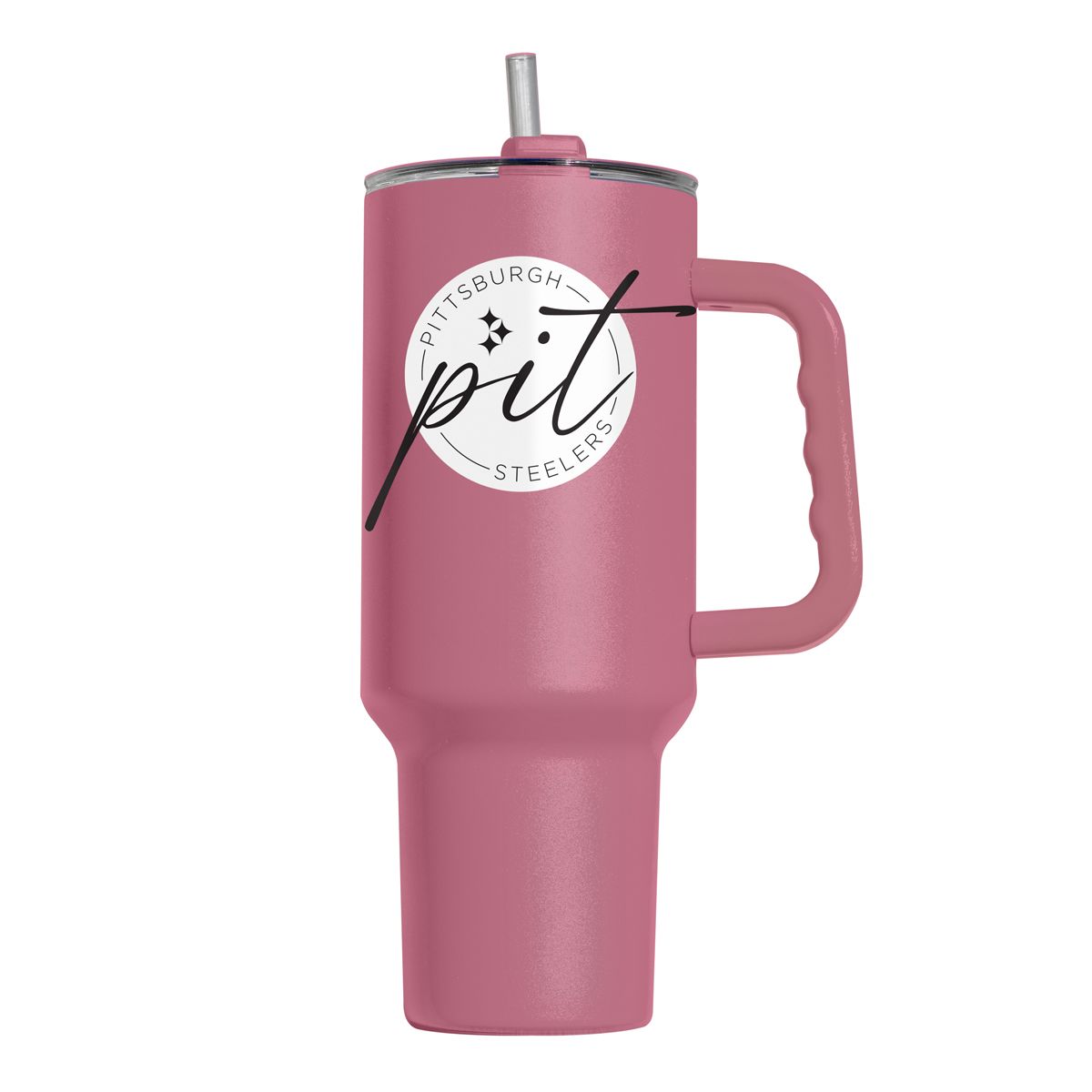 Pittsburgh Steelers 40oz. Pit Script Berry Travel Tumbler 1 Pittsburgh Steelers 40oz. Pit Script Berry Travel Tumbler