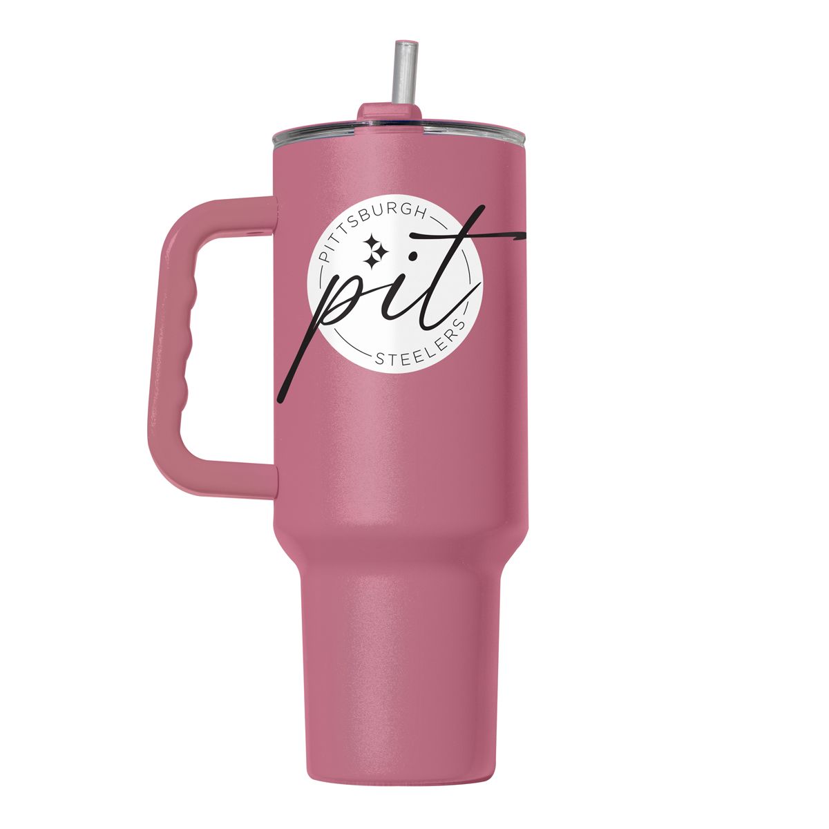 Pittsburgh Steelers 40oz. Pit Script Berry Travel Tumbler 2 Pittsburgh Steelers 40oz. Pit Script Berry Travel Tumbler