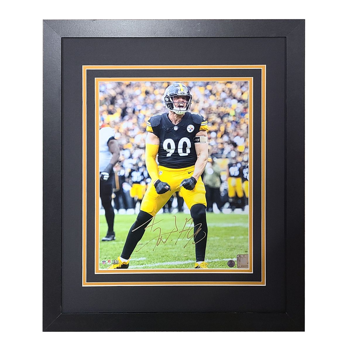 Pittsburgh Steelers #90 TJ Watt Signed & Framed 11x14 Photo Beast Mode 1 Pittsburgh Steelers #90 TJ Watt Signed & Framed 11x14 Photo Beast Mode