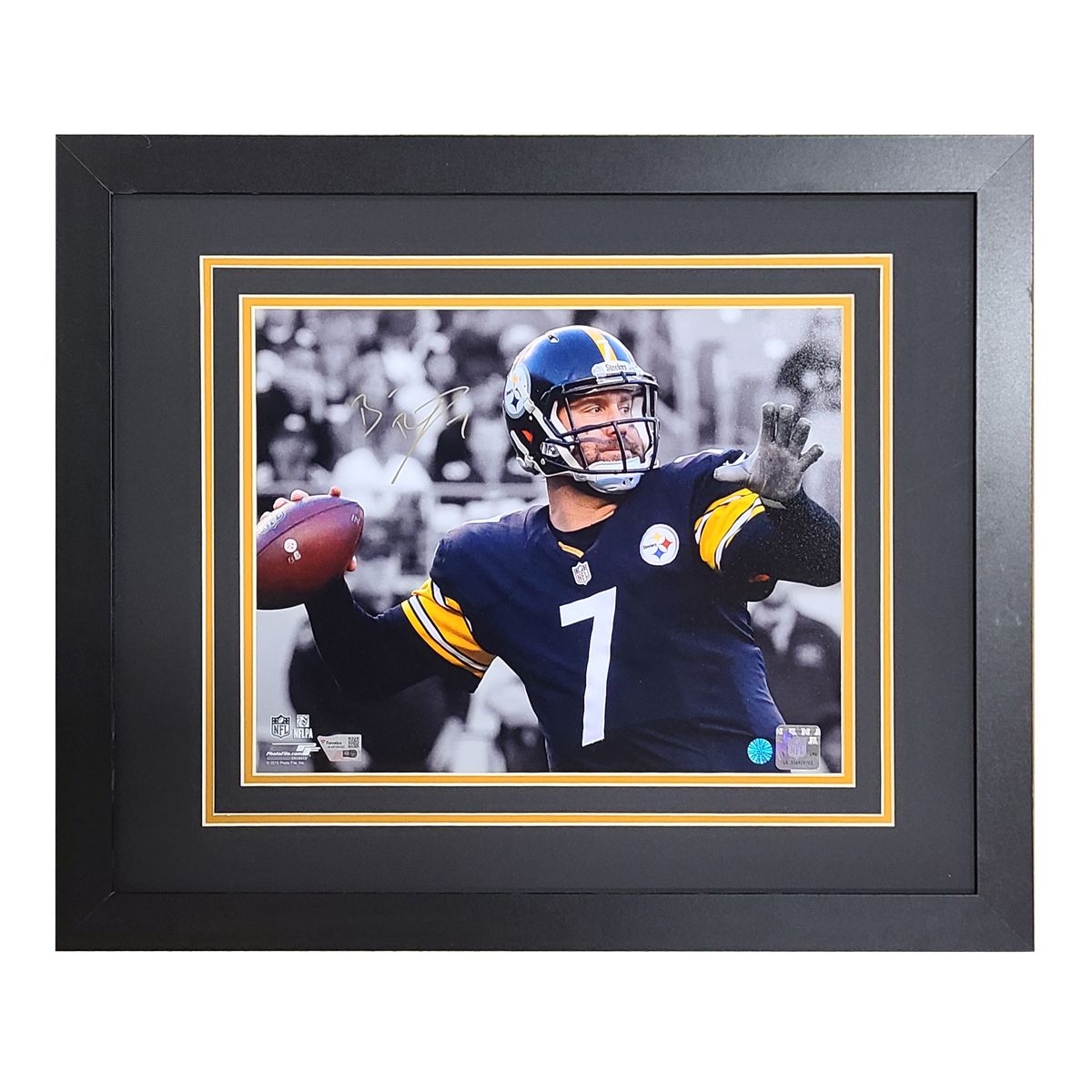 Pittsburgh Steelers #7 Ben Roethlisberger Signed & Framed 11x14 Photo Spotlight 2 Pittsburgh Steelers #7 Ben Roethlisberger Signed & Framed 11x14 Photo Spotlight