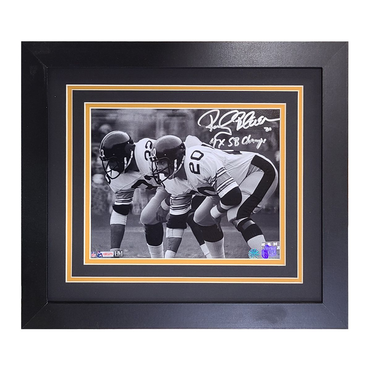 Pittsburgh Steelers #20 Rocky Bleier Signed & Framed 8x10 Photo Backfield