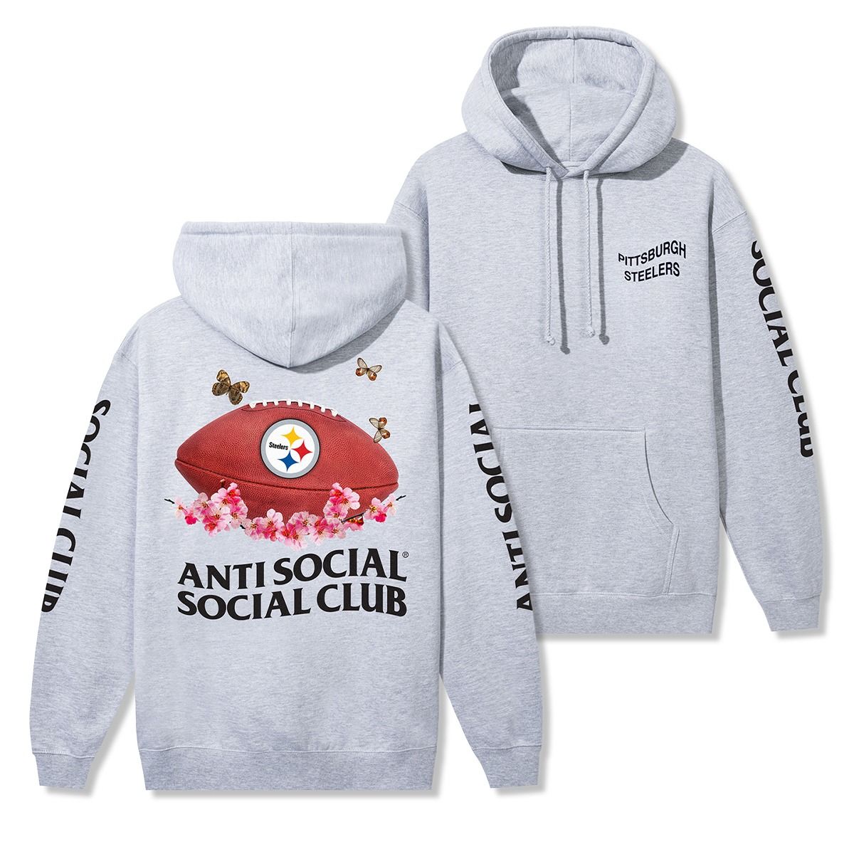 Pittsburgh Steelers Men's Anti Social Social Club Impact Blossom Hoodie 1 Pittsburgh Steelers Men's Anti Social Social Club Impact Blossom Hoodie