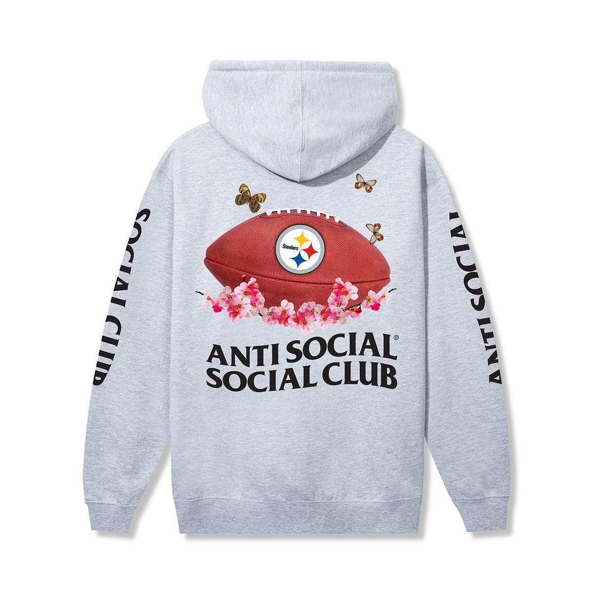 Pittsburgh Steelers Men's Anti Social Social Club Impact Blossom Hoodie 2 Pittsburgh Steelers Men's Anti Social Social Club Impact Blossom Hoodie