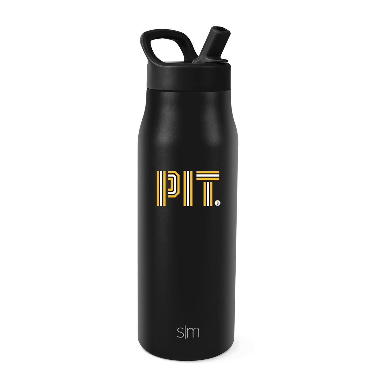 Pittsburgh Steelers 34oz. Black PIT Logo Mesa Bottle