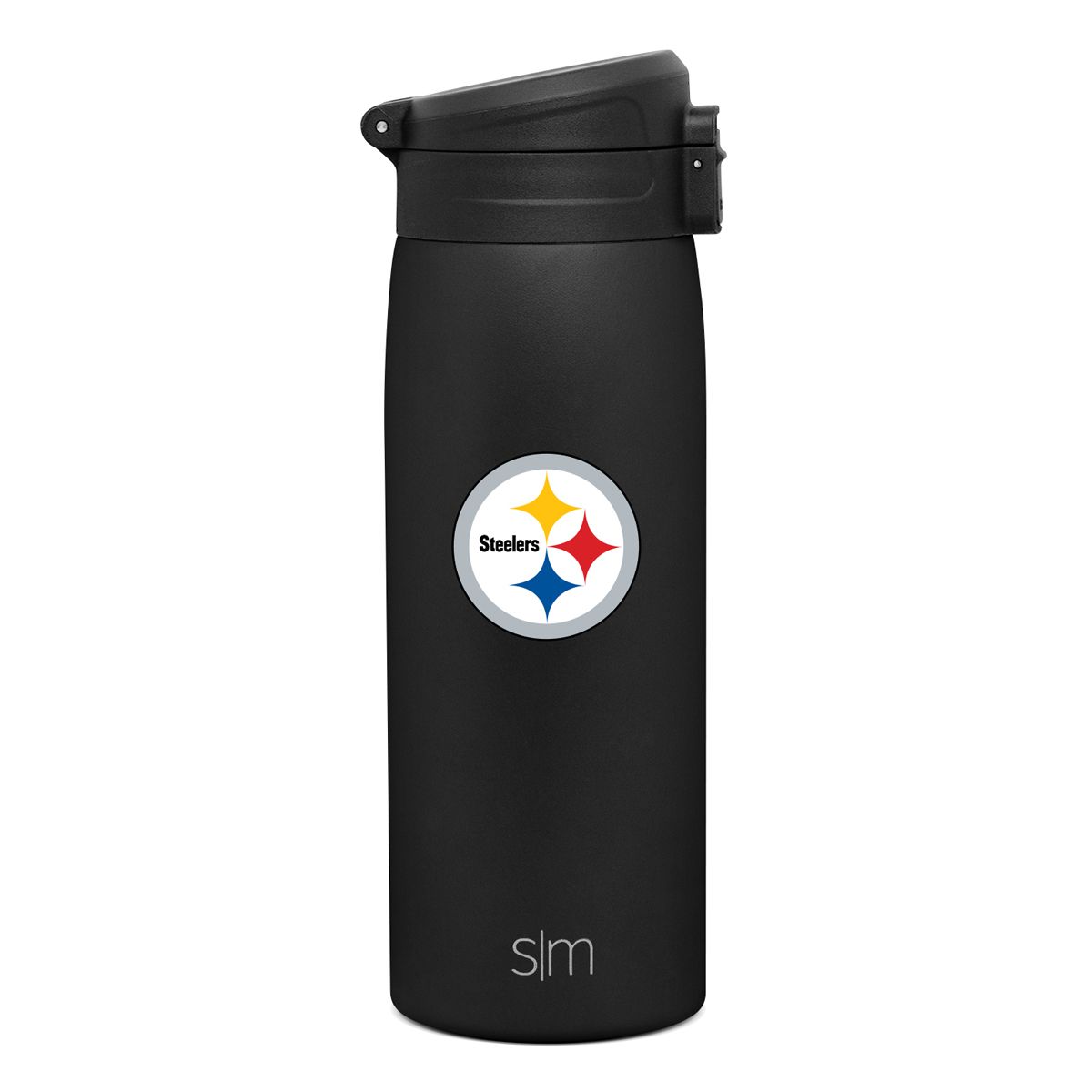Pittsburgh Steelers Simple Modern 16oz. Kona Coffee Color Logo Black Tumbler 2 Pittsburgh Steelers Simple Modern 16oz. Kona Coffee Color Logo Black Tumbler