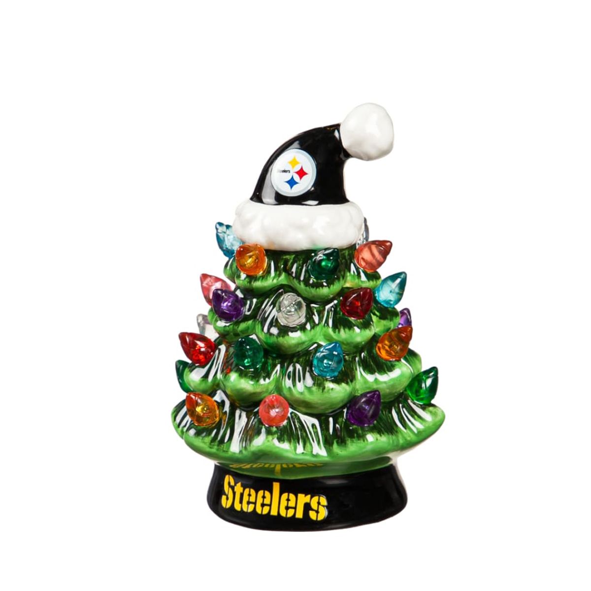 Pittsburgh Steelers 4" Ceramic Christmas Tree 1 Pittsburgh Steelers 4" Ceramic Christmas Tree