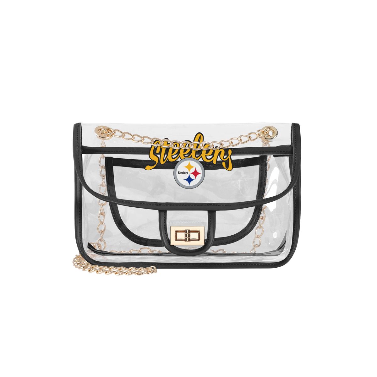 Pittsburgh Steelers Clear Fashion Bag 6 Pittsburgh Steelers Clear Fashion Bag