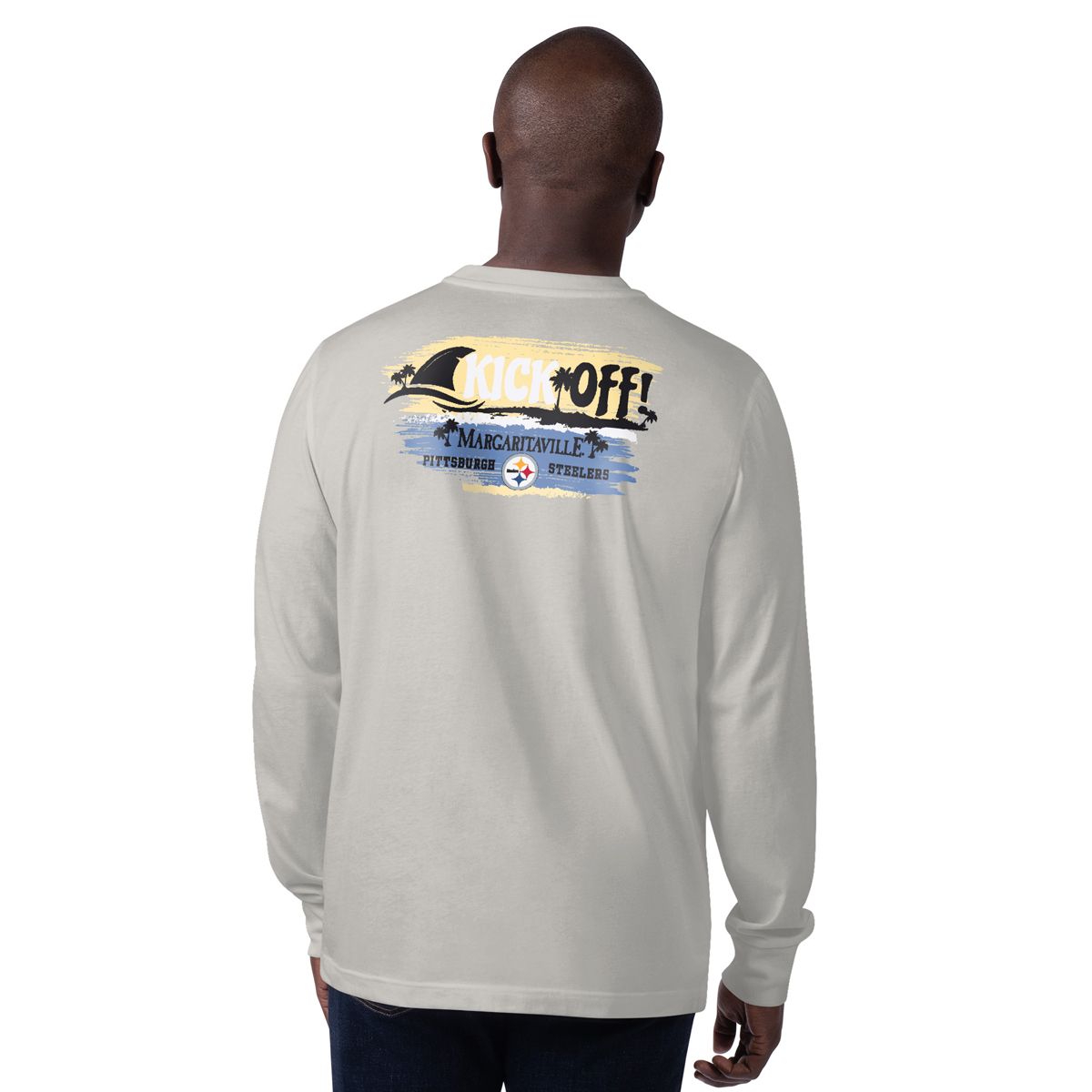 Pittsburgh Steelers Men's Margaritaville Kickoff Long Sleeve T-Shirt 6 Pittsburgh Steelers Men's Margaritaville Kickoff Long Sleeve T-Shirt