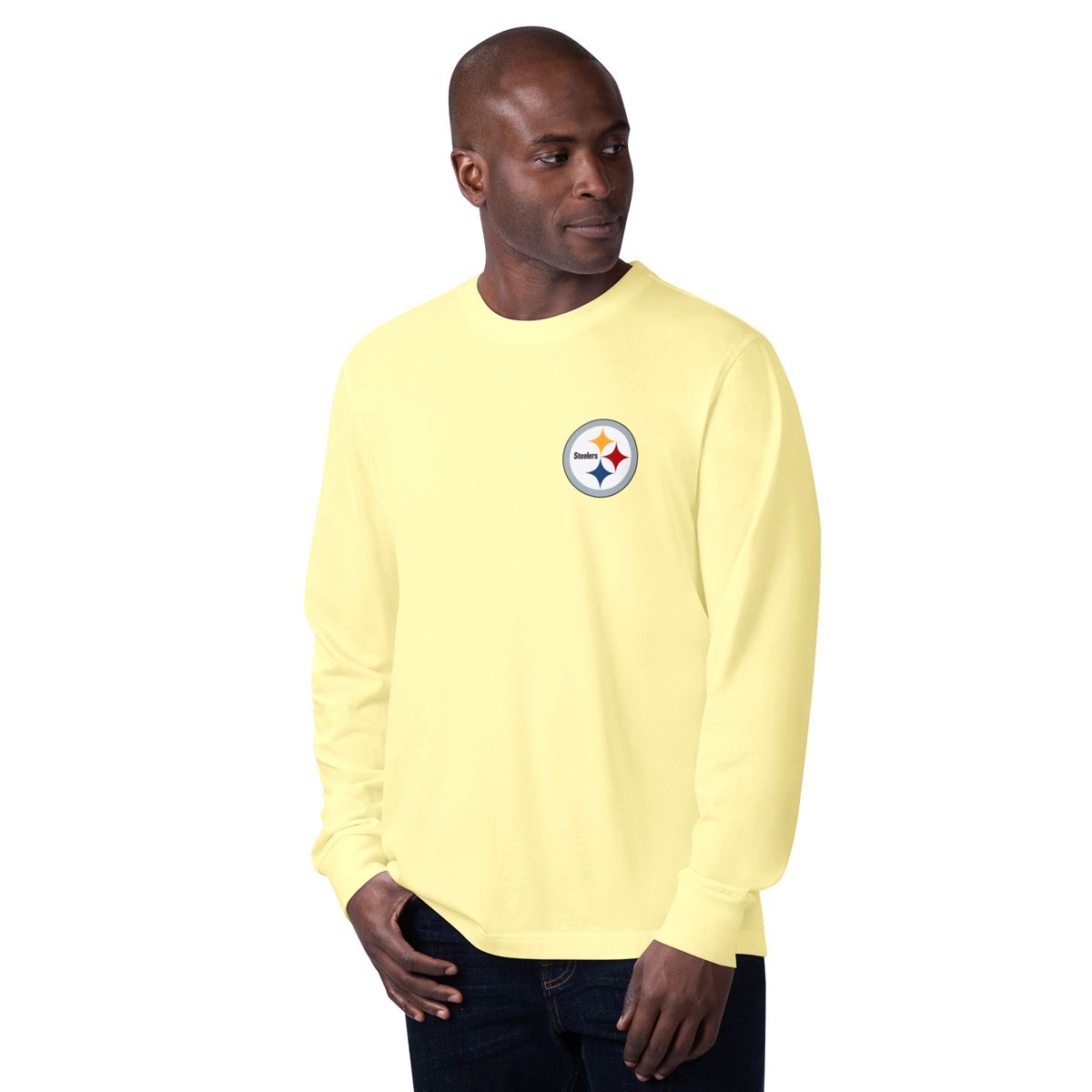 Pittsburgh Steelers Men's Margaritaville Gametime Long Sleeve T-Shirt 2 Pittsburgh Steelers Men's Margaritaville Gametime Long Sleeve T-Shirt