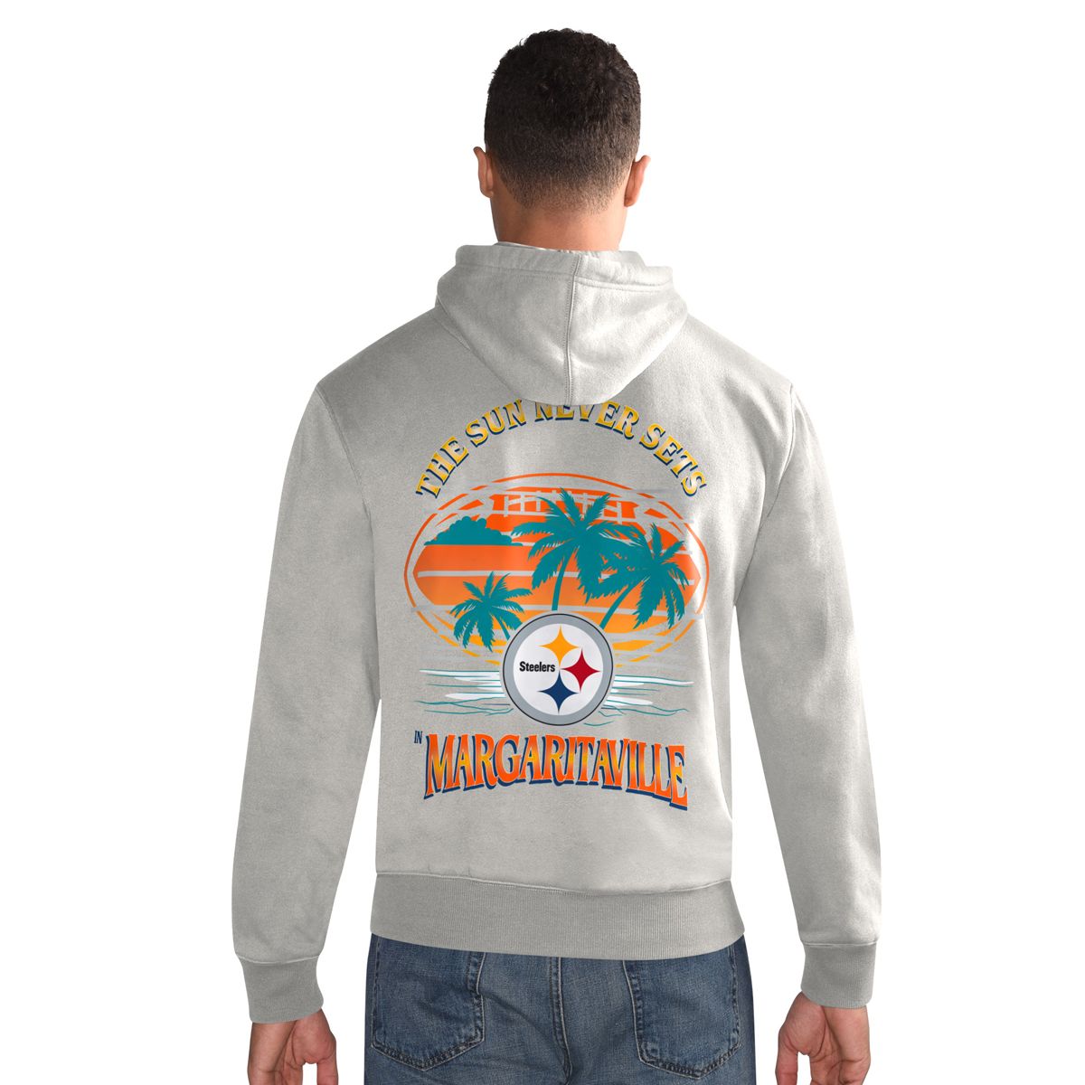 Pittsburgh Steelers Men's Margaritaville Sun Never Sets Pullover Fleece Hoodie