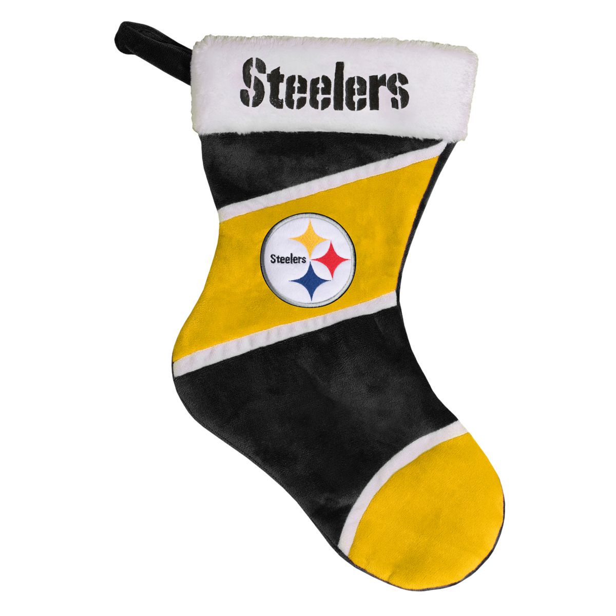 Pittsburgh Steelers Embroidered Colorblock Stocking 3 Pittsburgh Steelers Embroidered Colorblock Stocking