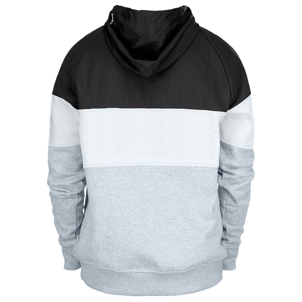 Pittsburgh Steelers Men's New Era Mixed Media 1/4 Zip Pullover Fleece Hoodie 2 Pittsburgh Steelers Men's New Era Mixed Media 1/4 Zip Pullover Fleece Hoodie