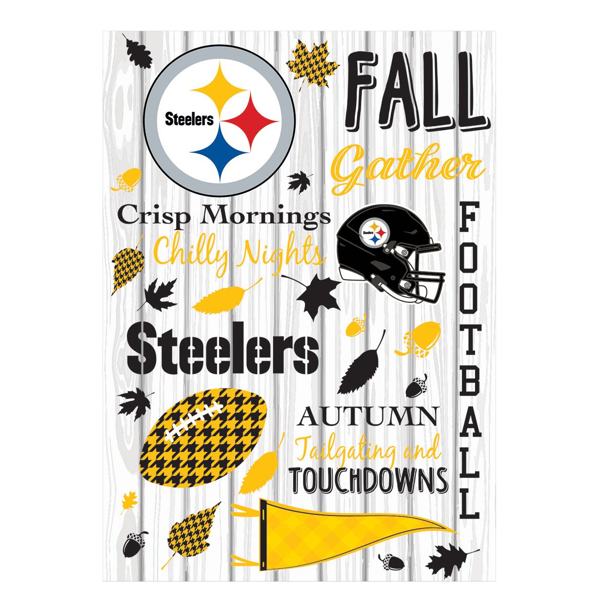 Pittsburgh Steelers Moire Fall Seasonal House Flag