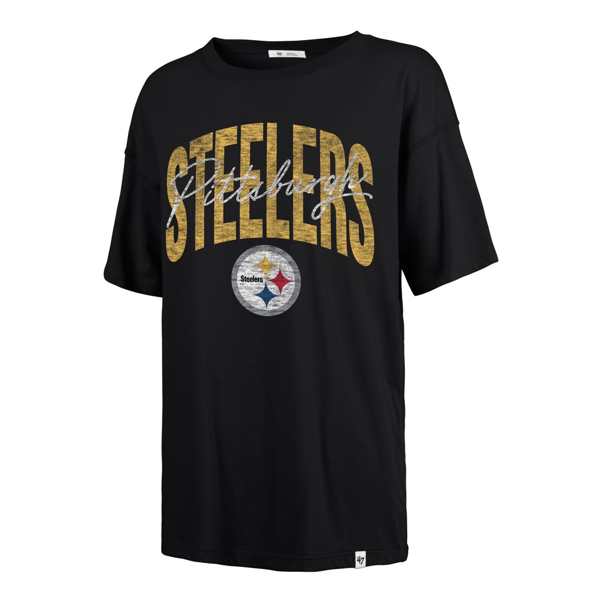Pittsburgh Steelers Women's '47 Brand Muse Sadie Short Sleeve T-Shirt