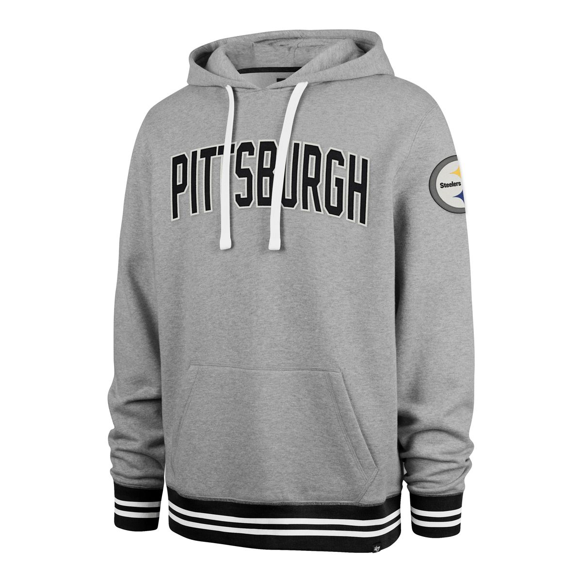 Pittsburgh Steelers Men's '47 Brand Eastport Pullover Fleece Hoodie 5 Pittsburgh Steelers Men's '47 Brand Eastport Pullover Fleece Hoodie