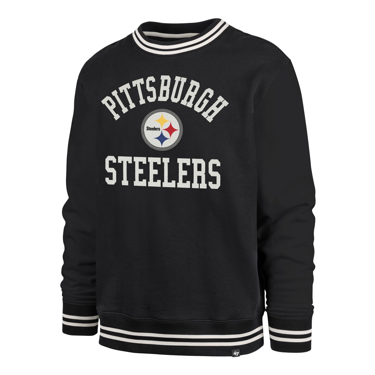 Pittsburgh Steelers Men's '47 Brand Clubhouse View Sierra Fleece Crew 1 Pittsburgh Steelers Men's '47 Brand Clubhouse View Sierra Fleece Crew