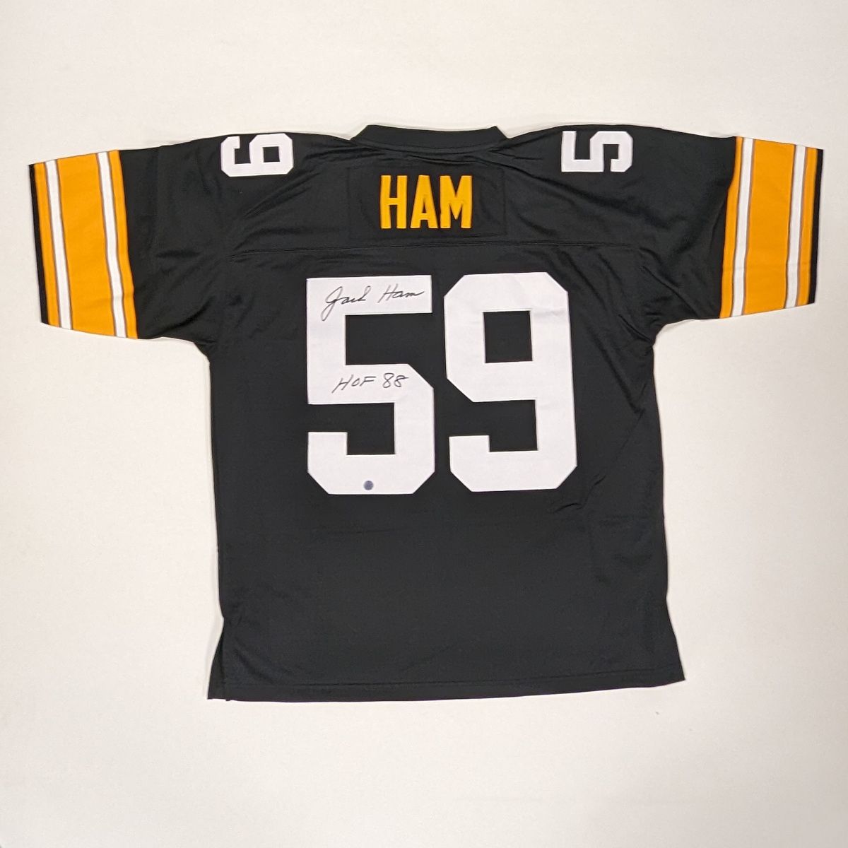 Pittsburgh Steelers #59 Jack Ham Autographed Mitchell & Ness Authentic 1976 Throwback Jersey 3 Pittsburgh Steelers #59 Jack Ham Autographed Mitchell & Ness Authentic 1976 Throwback Jersey