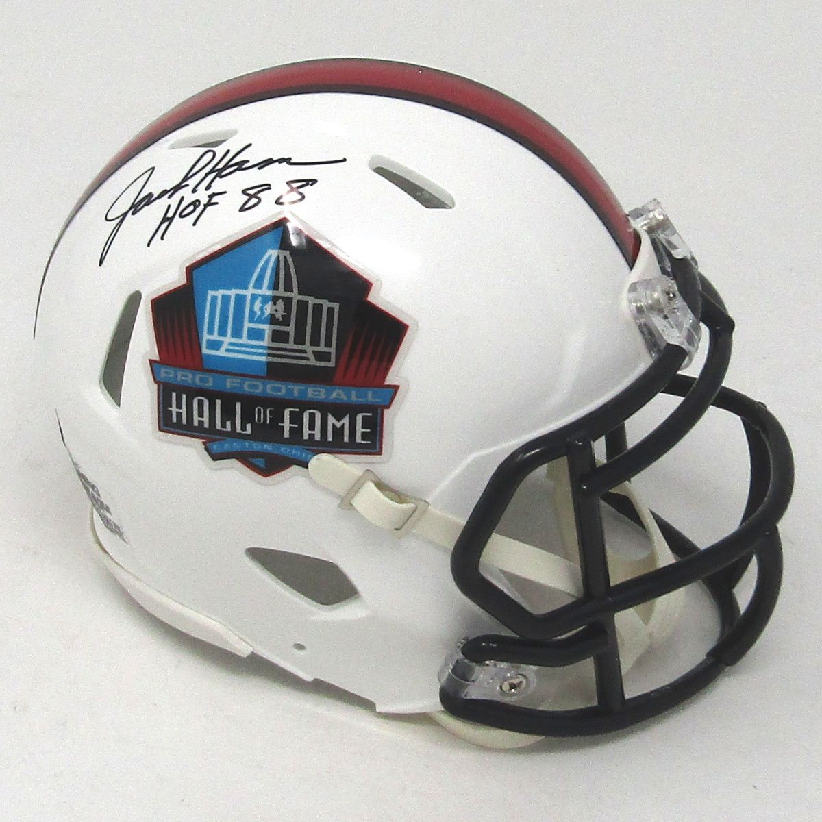 Pittsburgh Steelers #59 Jack Ham Autographed Riddell Speed Hall of Fame Mini Helmet
