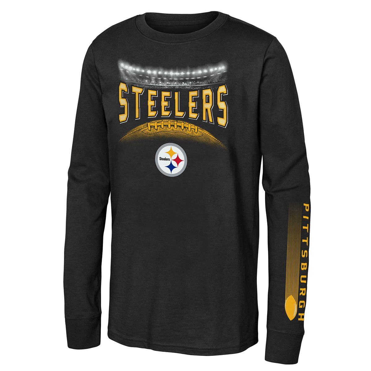 Pittsburgh Steelers Youth Under the Lights Long Sleeve T-Shirt