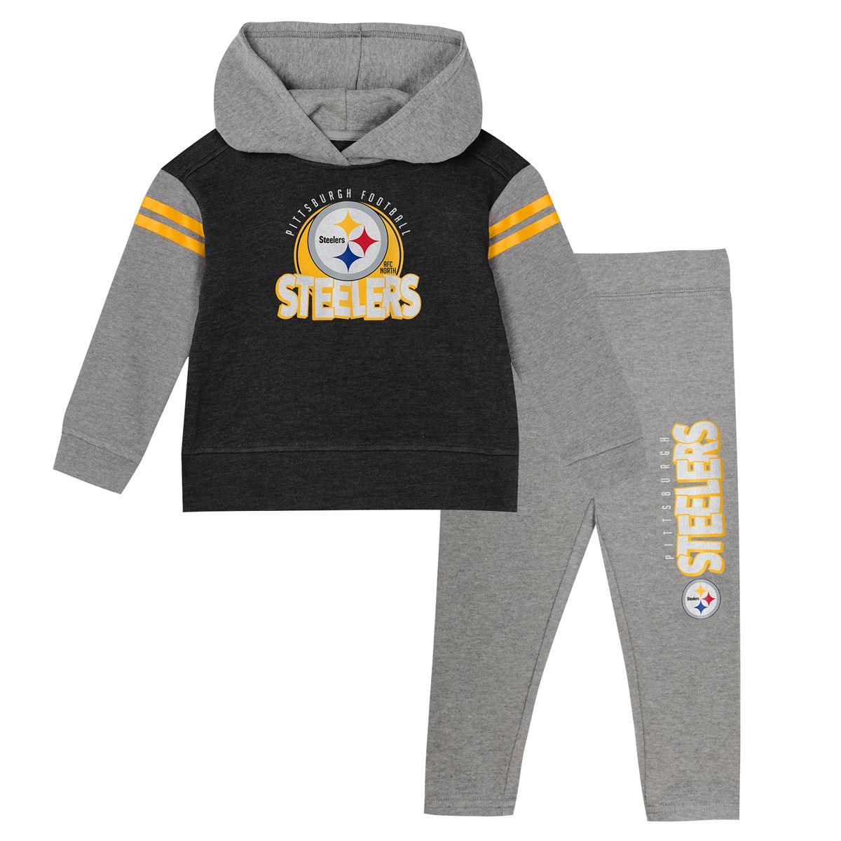 Pittsburgh Steelers Toddler Girls Club House Hoodie & Legging Set 11 Pittsburgh Steelers Toddler Girls Club House Hoodie & Legging Set