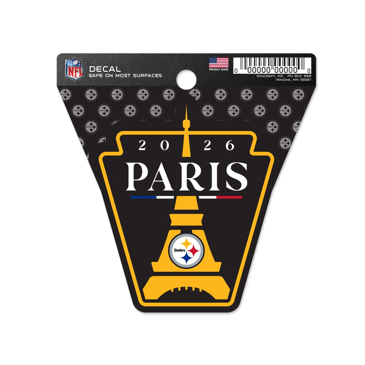 Pittsburgh Steelers Clean Cut Paris Decal