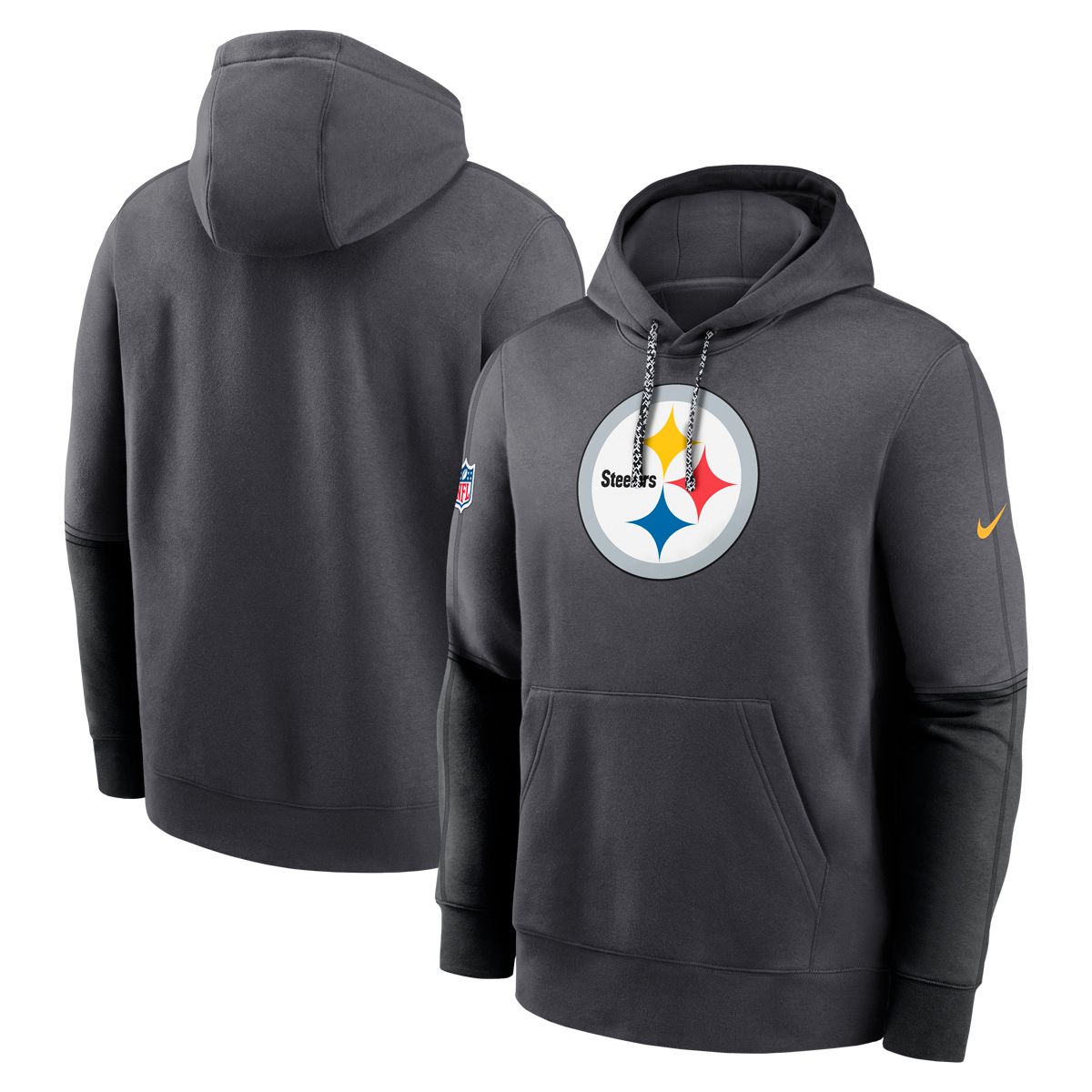 Pittsburgh Steelers Men's Nike Team Issue Sideline Club Pullover Hoodie 3 Pittsburgh Steelers Men's Nike Team Issue Sideline Club Pullover Hoodie
