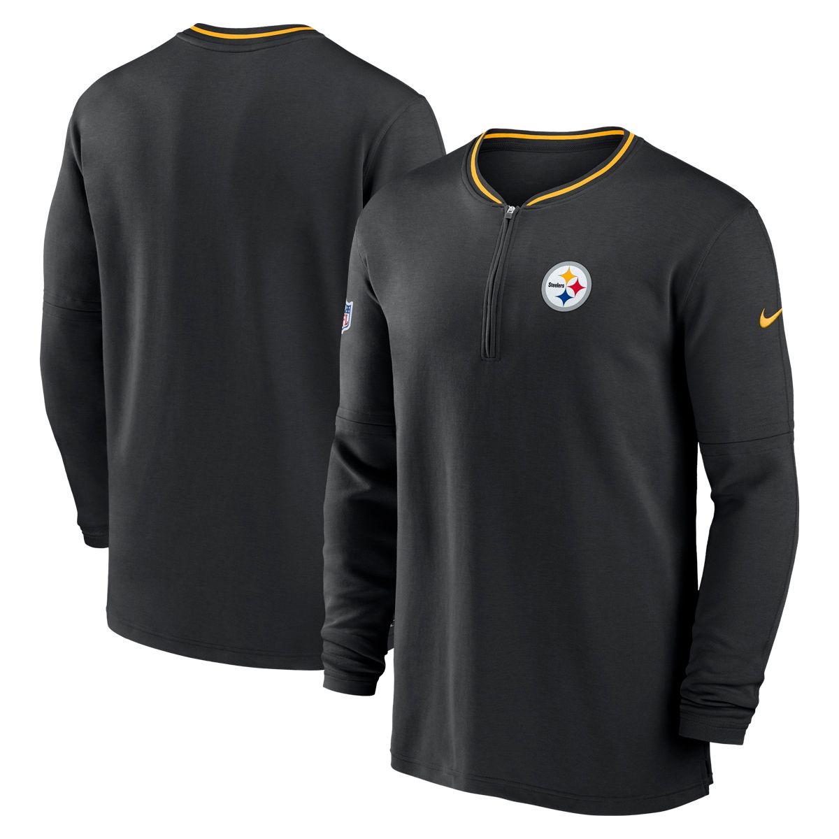 Pittsburgh Steelers Men's Nike Dri-FIT Coach 1/2 Zip 3 Pittsburgh Steelers Men's Nike Dri-FIT Coach 1/2 Zip