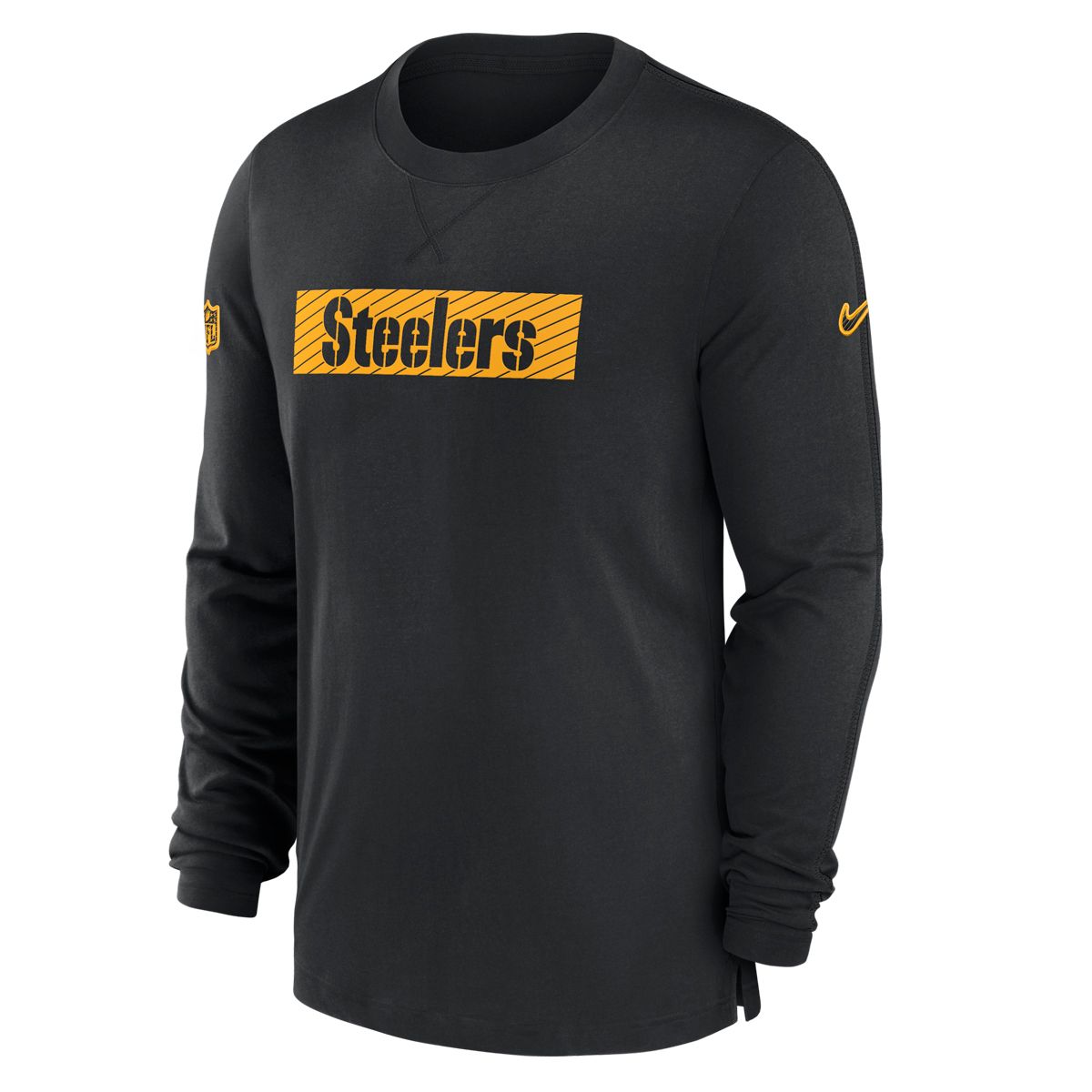 Pittsburgh Steelers Men's Nike Dri-FIT Team Issue Player Long Sleeve T-Shirt 2 Pittsburgh Steelers Men's Nike Dri-FIT Team Issue Player Long Sleeve T-Shirt