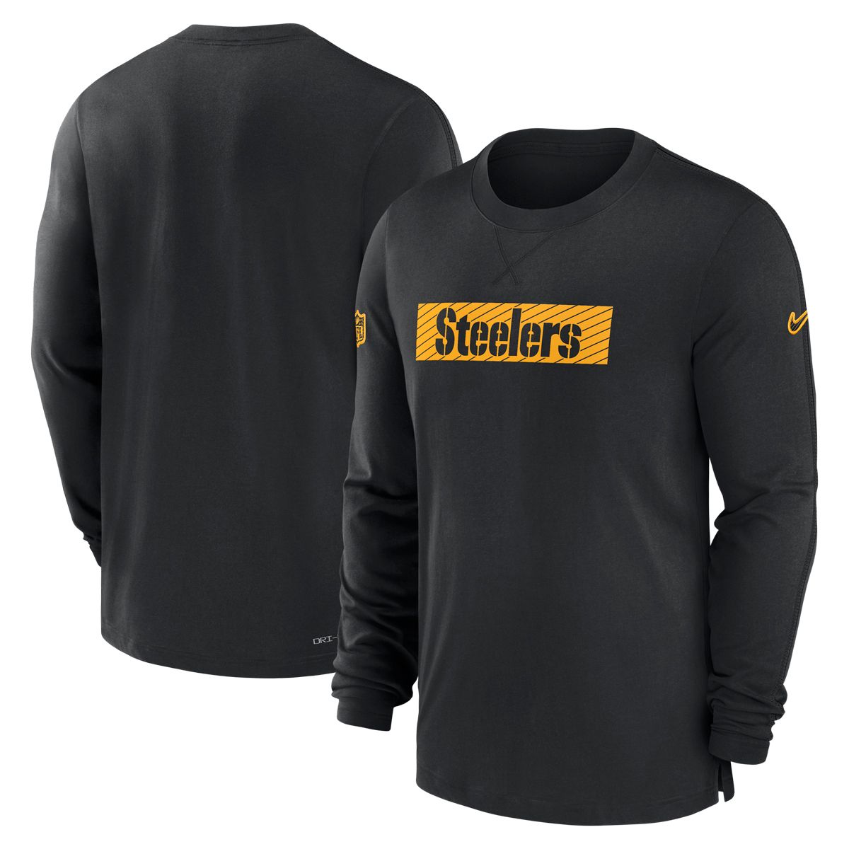 Pittsburgh Steelers Men's Nike Dri-FIT Team Issue Player Long Sleeve T-Shirt 4 Pittsburgh Steelers Men's Nike Dri-FIT Team Issue Player Long Sleeve T-Shirt