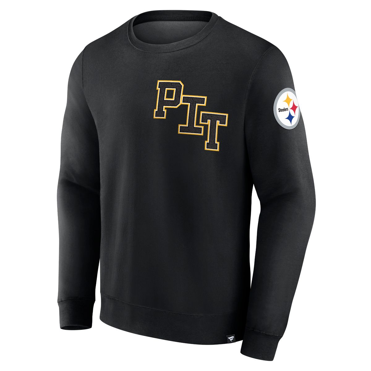Pittsburgh Steelers Men's Varsity Letter Fleece Crew Sweatshirt 7 Pittsburgh Steelers Men's Varsity Letter Fleece Crew Sweatshirt