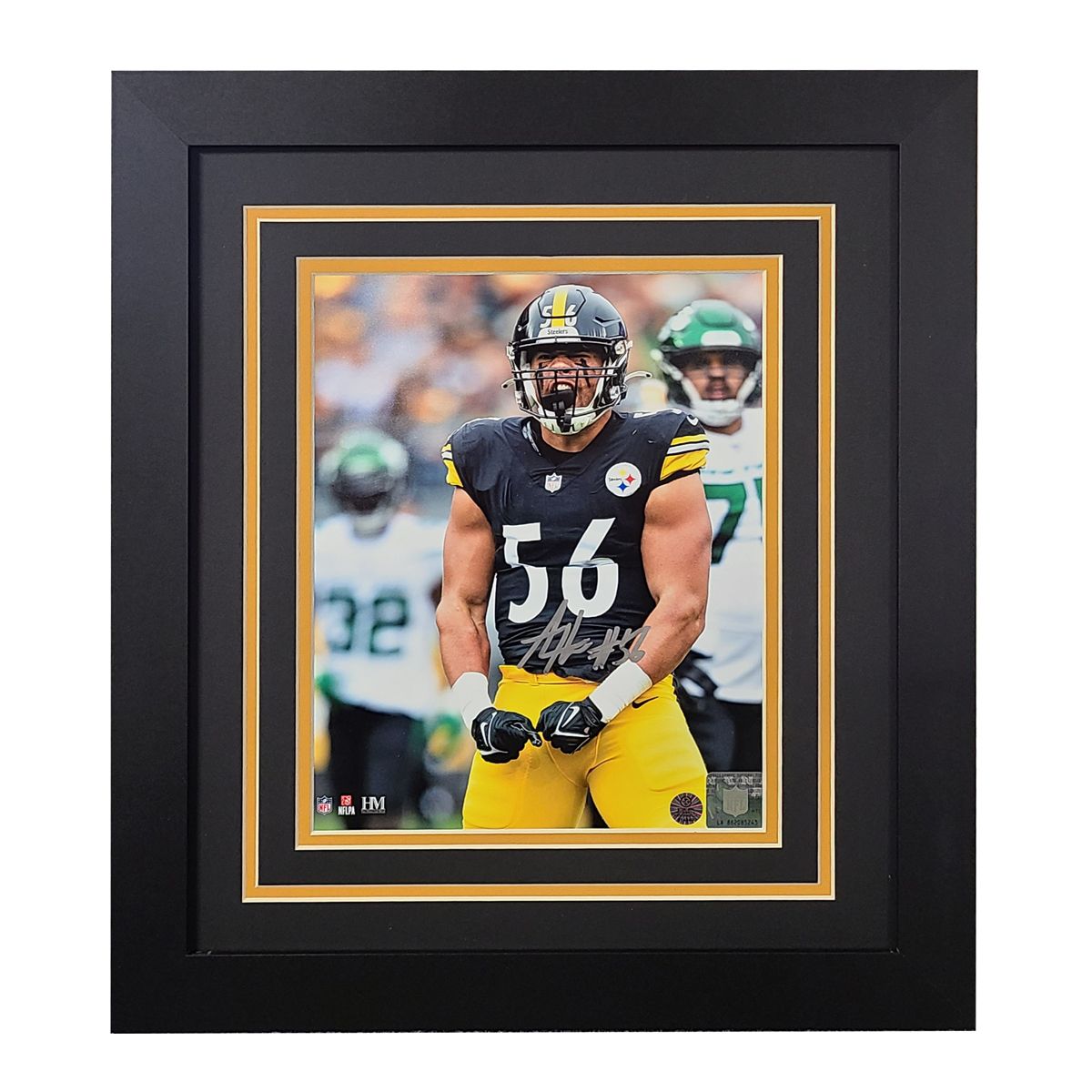 Pittsburgh Steelers #56 Alex Highsmith Signed & Framed 8x10 Photo Flexed 3 Pittsburgh Steelers #56 Alex Highsmith Signed & Framed 8x10 Photo Flexed