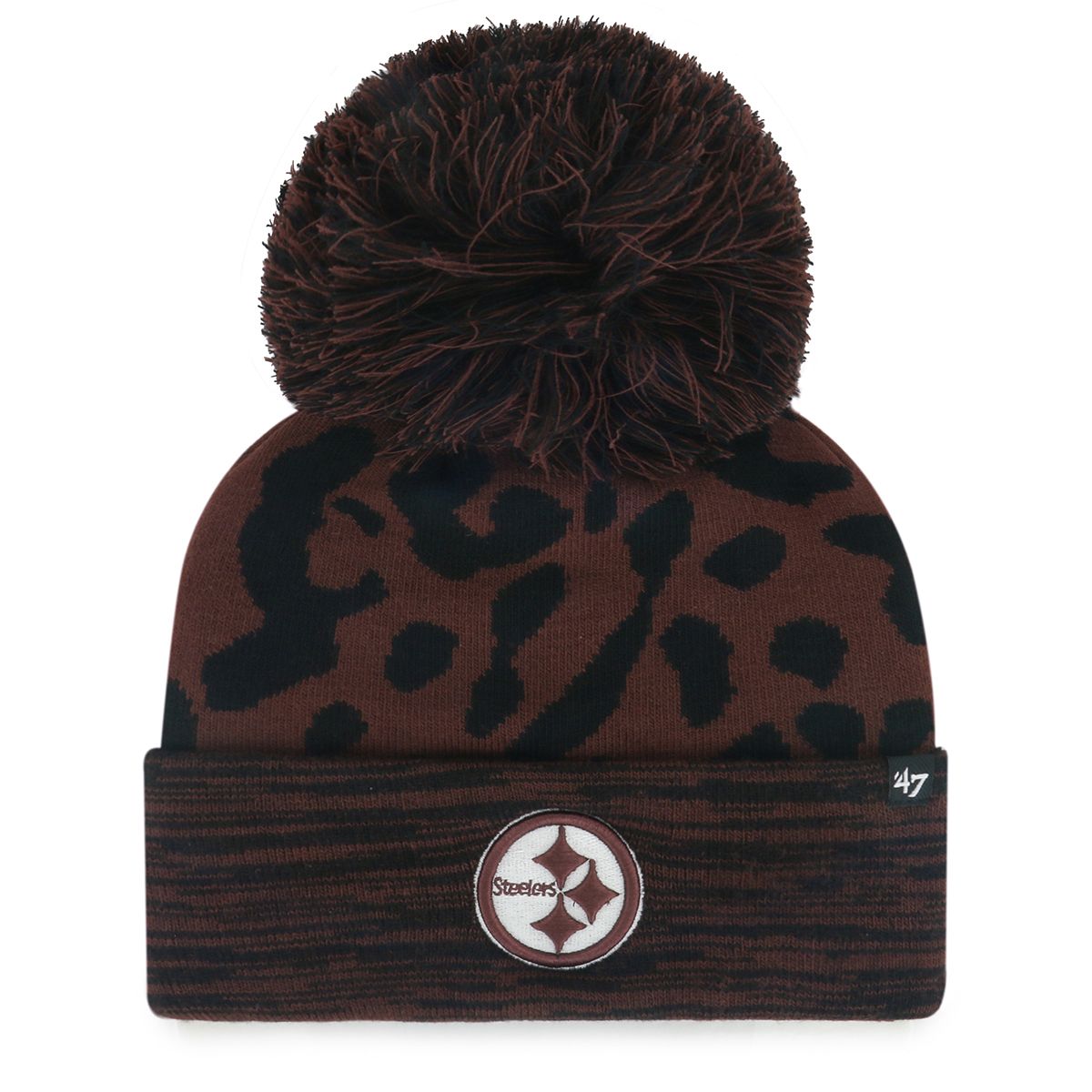 Pittsburgh Steelers Women's '47 Rosette Cuff Knit Hat 1 Pittsburgh Steelers Women's '47 Rosette Cuff Knit Hat