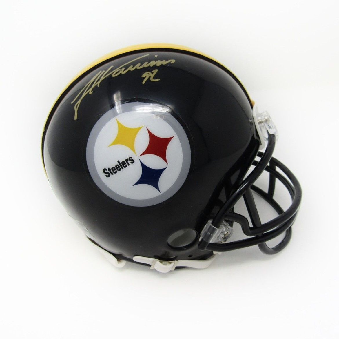 Pittsburgh Steelers #92 James Harrison Signed Mini Helmet 2 Pittsburgh Steelers #92 James Harrison Signed Mini Helmet
