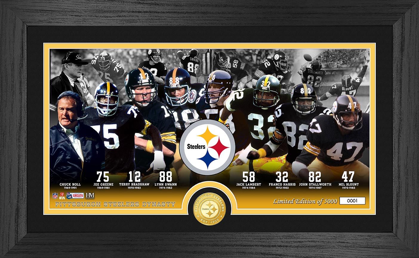 Pittsburgh Steelers Dynasty Panoramic Bronze Coin Photo Mint 2 Pittsburgh Steelers Dynasty Panoramic Bronze Coin Photo Mint