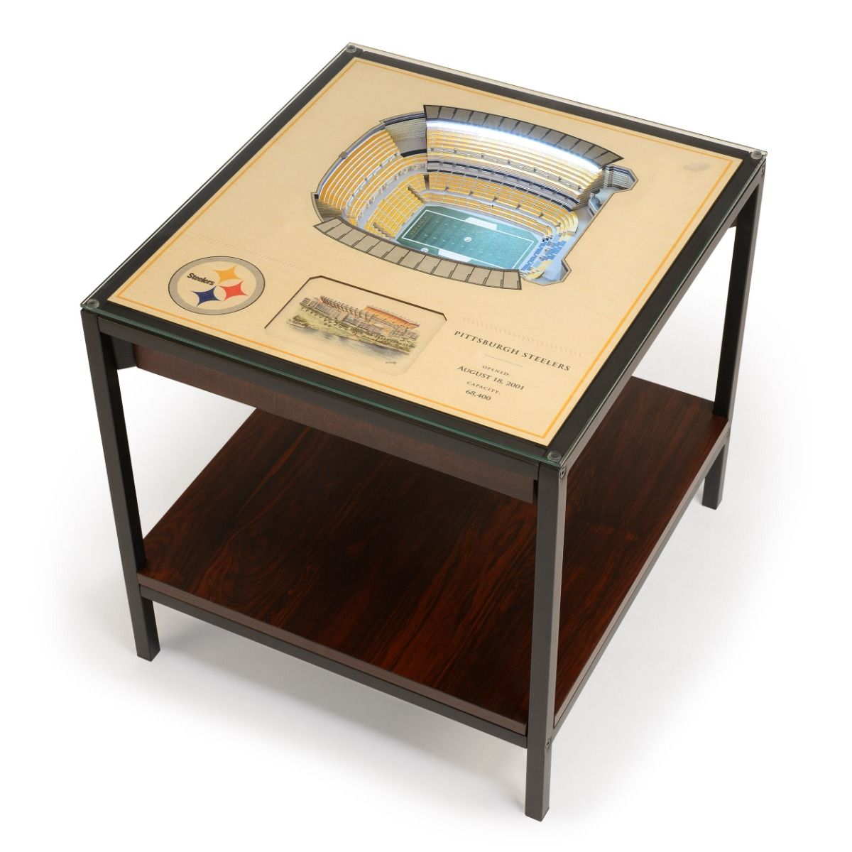 Pittsburgh Steelers 25 Layer Stadium View Lighted End Table 2 Pittsburgh Steelers 25 Layer Stadium View Lighted End Table
