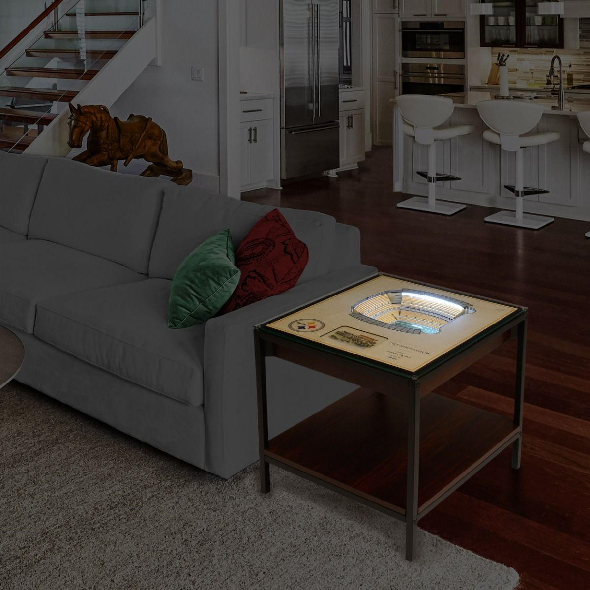 Pittsburgh Steelers 25 Layer Stadium View Lighted End Table 3 Pittsburgh Steelers 25 Layer Stadium View Lighted End Table
