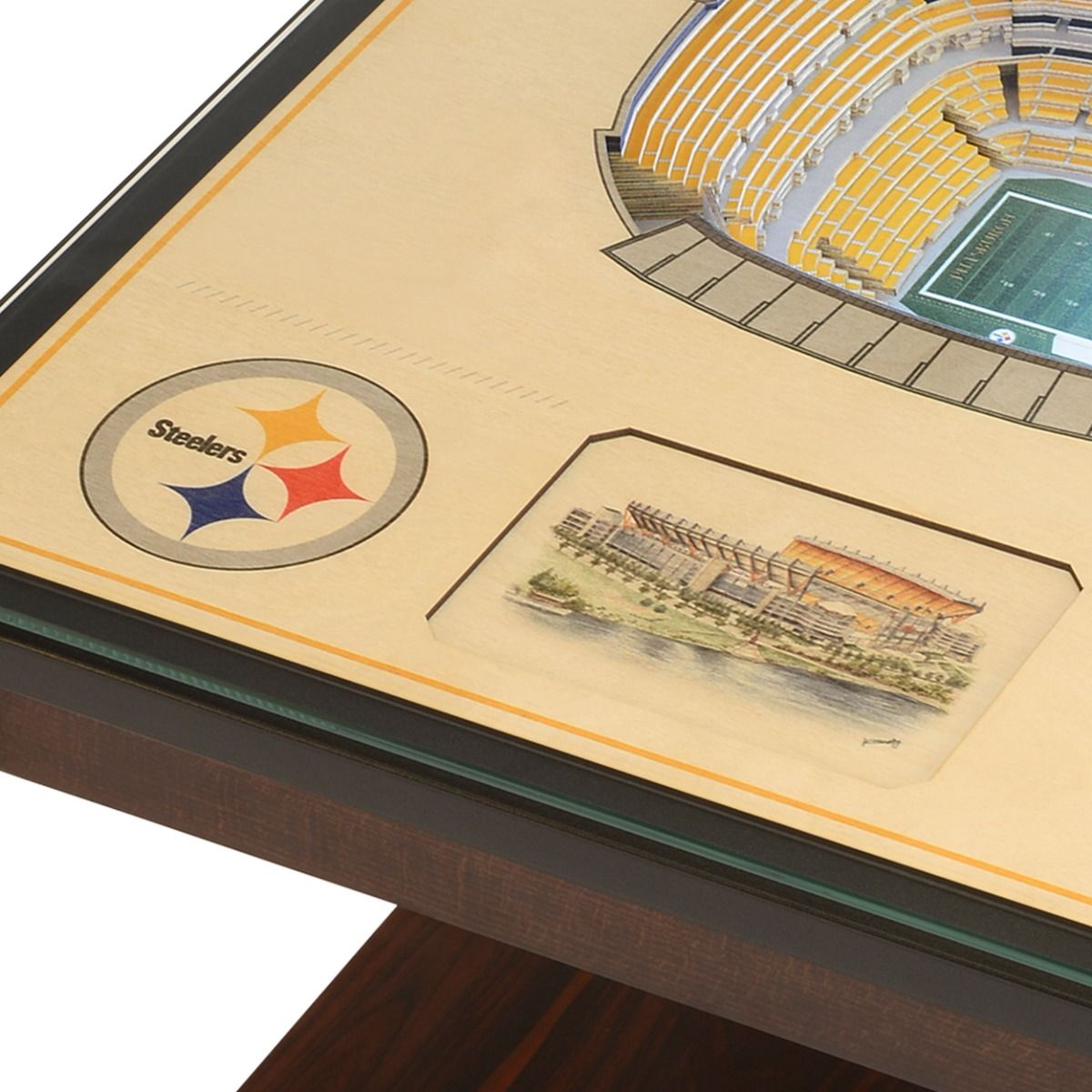 Pittsburgh Steelers 25 Layer Stadium View Lighted End Table 4 Pittsburgh Steelers 25 Layer Stadium View Lighted End Table
