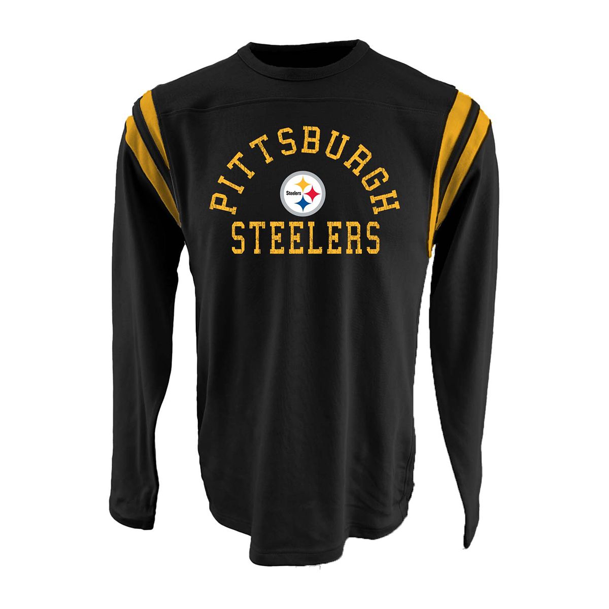 Pittsburgh Steelers Little Boy's Interlock Inset Long Sleeve T-Shirt 3 Pittsburgh Steelers Little Boy's Interlock Inset Long Sleeve T-Shirt