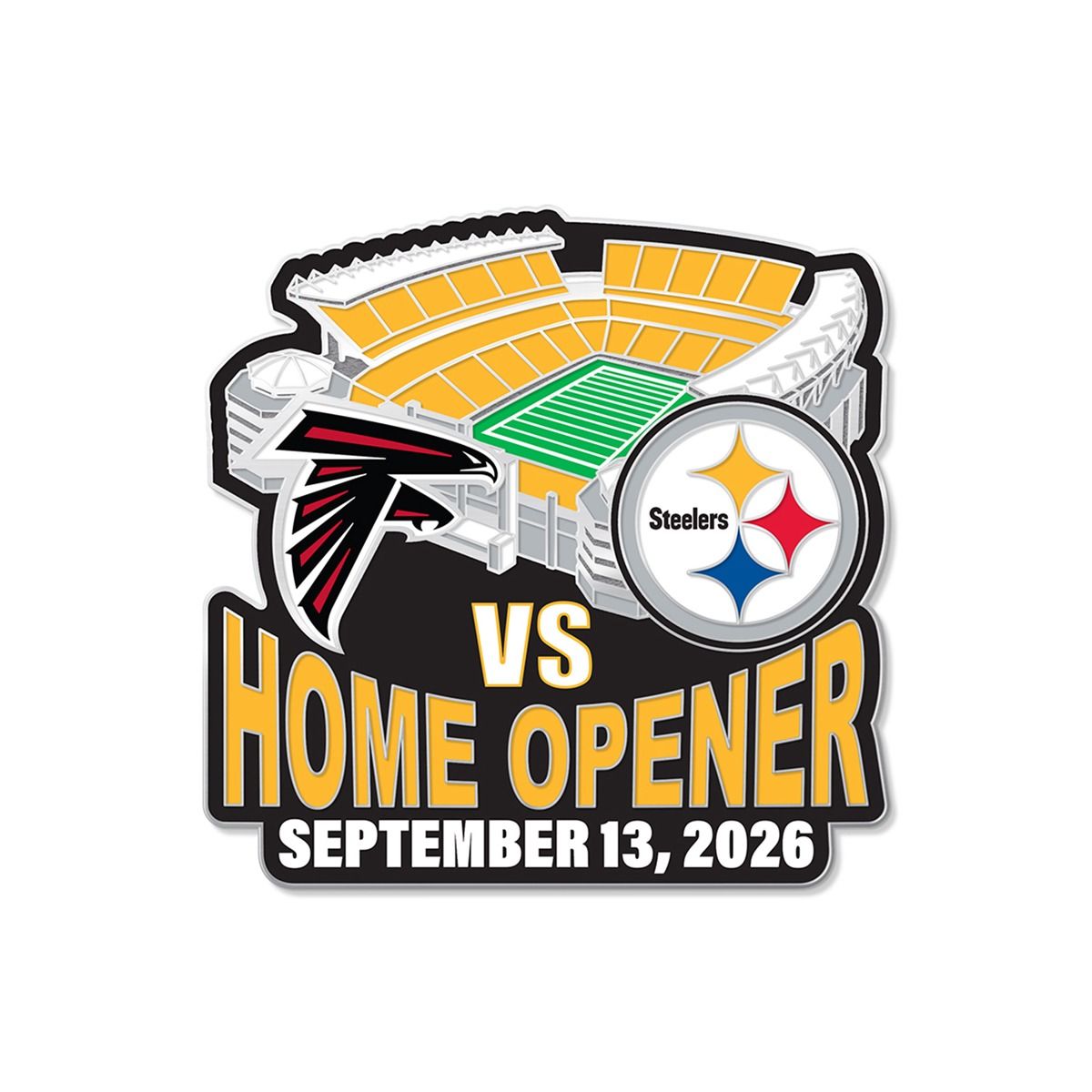 Pittsburgh Steelers vs. Atlanta Falcons 9/13/26 Lapel Pin