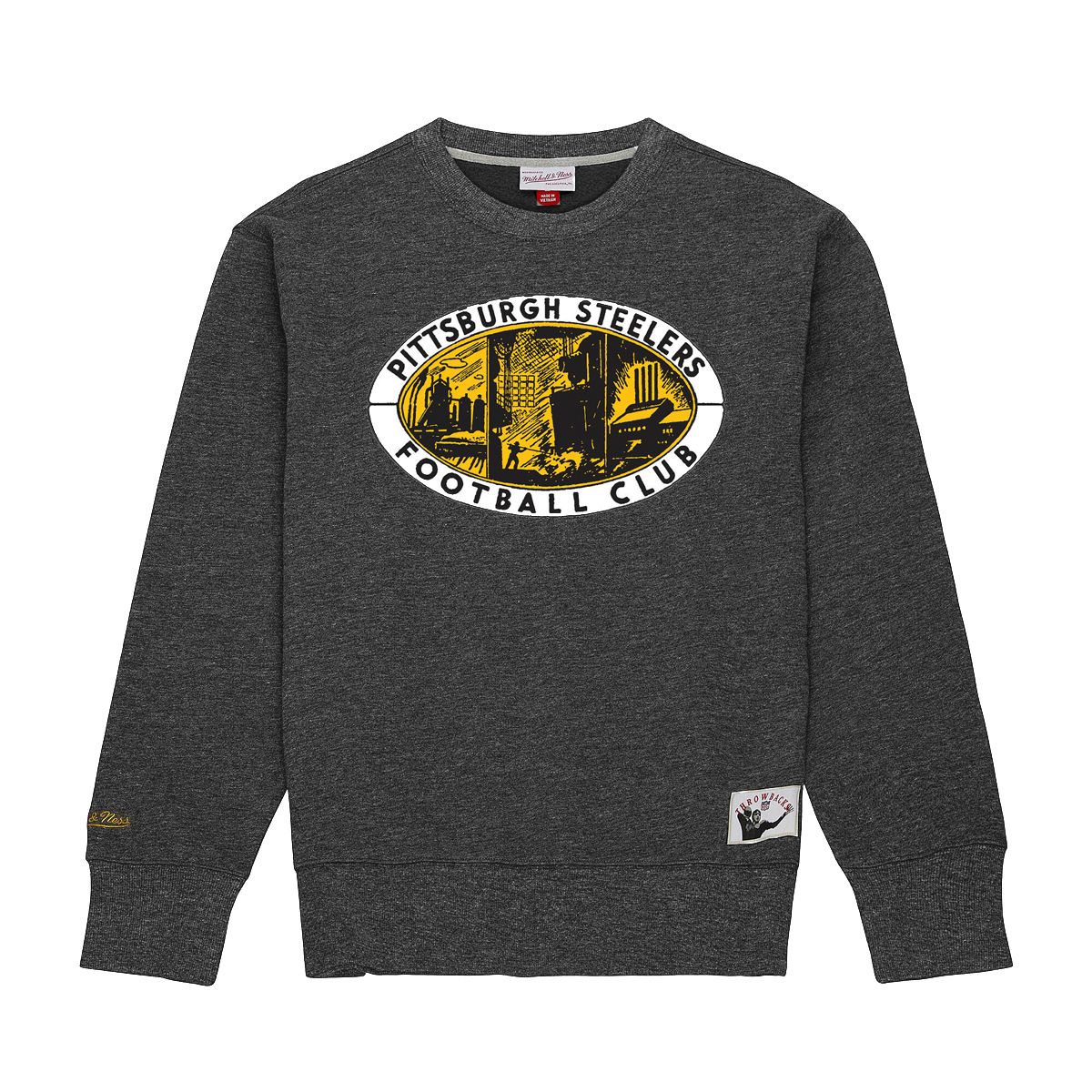 Pittsburgh Steelers Men's Mitchell & Ness Historic Playoff Win Crew Sweatshirt 5 Pittsburgh Steelers Men's Mitchell & Ness Historic Playoff Win Crew Sweatshirt